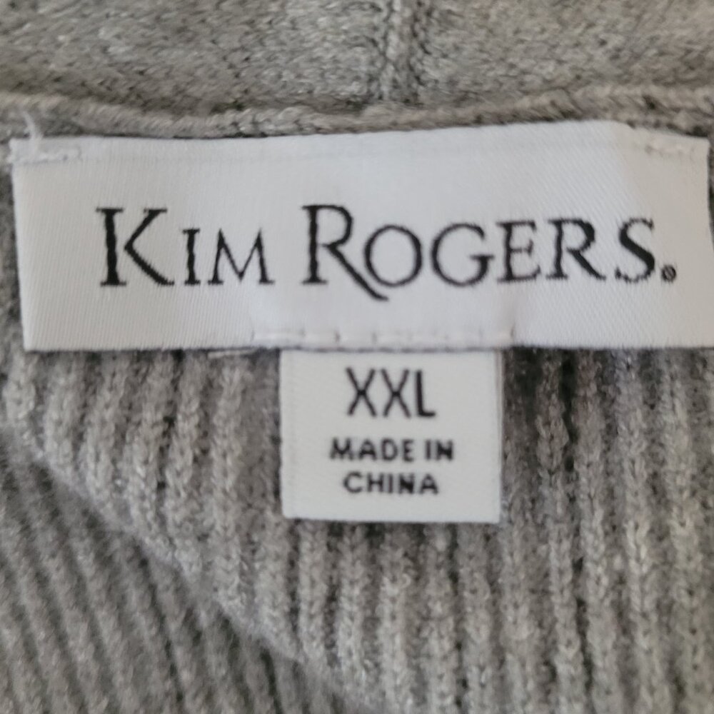 Kim Rogers Gray Draped Cardigan/Decorative Back - Picture 8 of 9